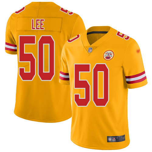 Men Kansas City Chiefs #50 Lee Darron Limited Gold Inverted Legend Nike NFL Jersey->nfl t-shirts->Sports Accessory